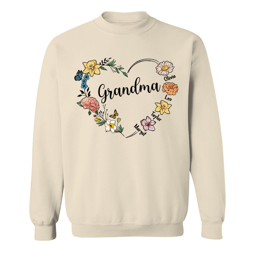 Mother's Day - Custom Grandma Birth Month Flower Shirt
