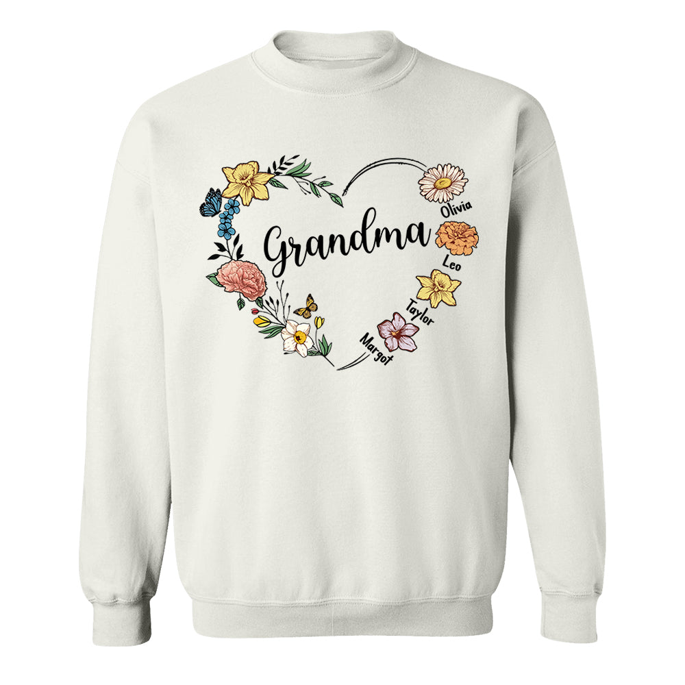 Mother's Day - Custom Grandma Birth Month Flower Shirt