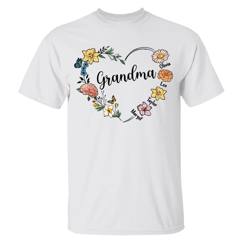 Mother's Day - Custom Grandma Birth Month Flower Shirt