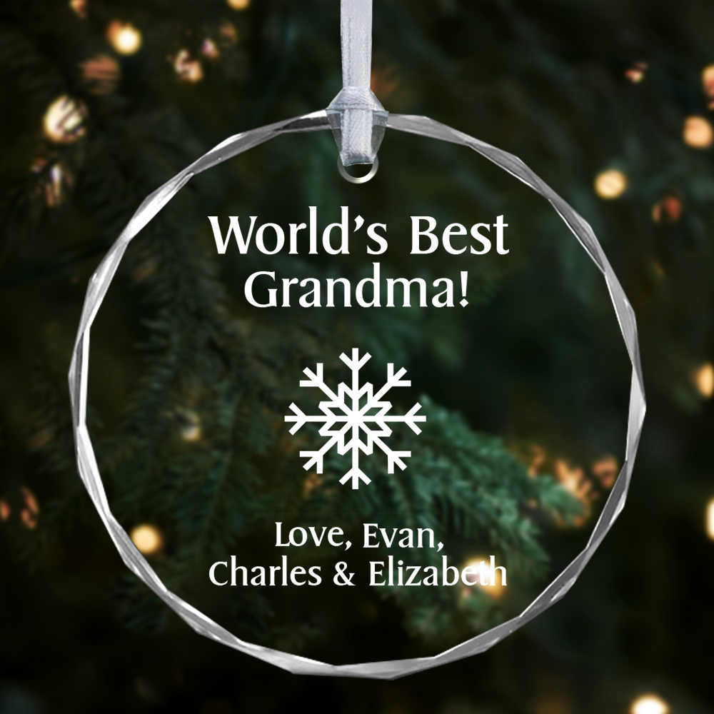 Create Your Own Round Glass Personalized Ornament