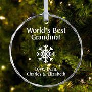 Create Your Own Round Glass Personalized Ornament