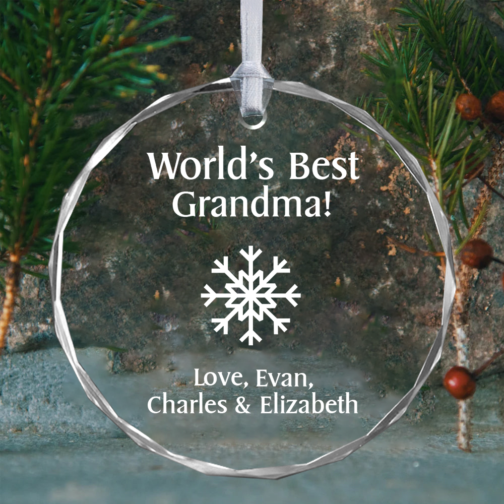 Create Your Own Round Glass Personalized Ornament