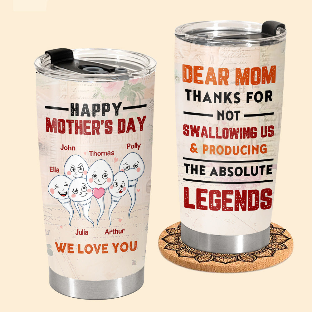 Best Mom Gifts - Thanks for Being My Mom Funny Wine Tumbler