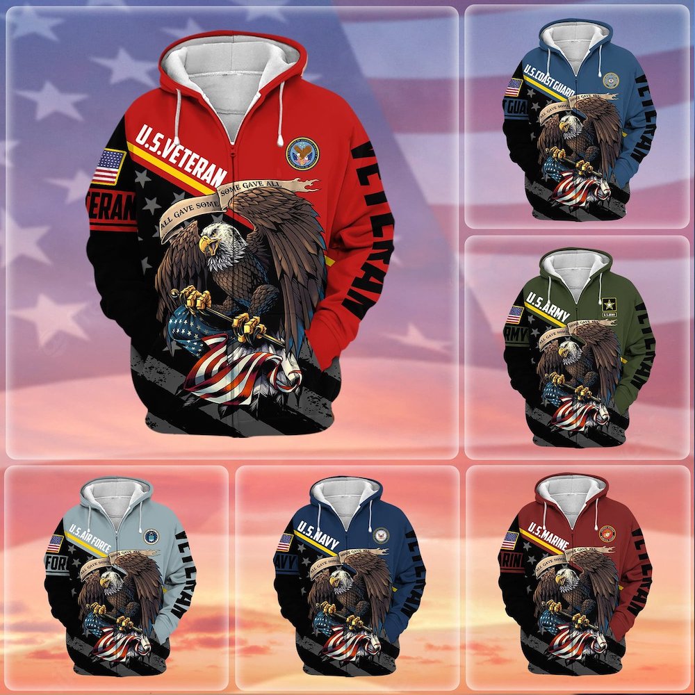Premium All Gave Some Some Gave All U.S. Veteran All Over Print Shirt Personalized Gift For Veteran