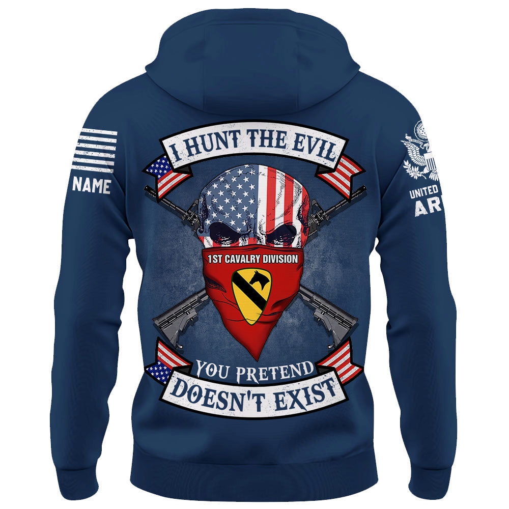 Personalized Shirt I Hunt The Evil You Pretend Doesn't Exist Custom Unit Patches US Military Shirt K1702