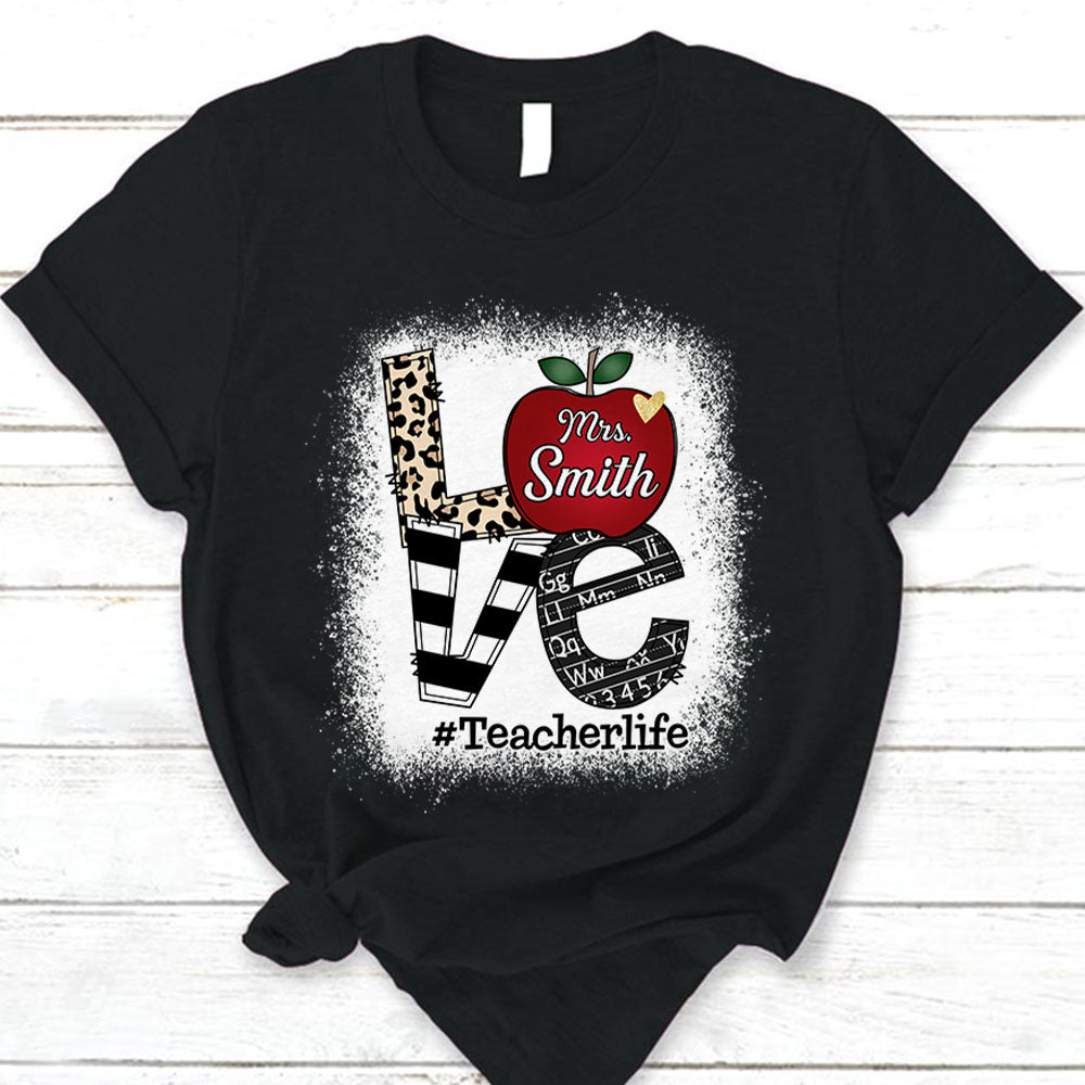 Personalized Shirt Title Can Be Changed Hashtag Love Teacher Life Shirt For Teachers H2511
