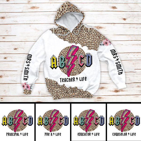 Interest Pod Personalized Shirts Baseball Mom Leopard Bleach 3D All Over Print Shirts for Baseball Mom Grandma HK10