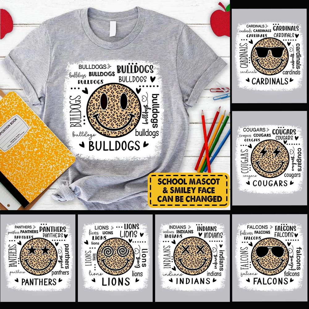 Personalized Cardinals Circle Leopard T-Shirt for Teacher Ph99