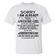 Sorry I Am Already Taken By A Freaking Awesome Girl Born In November - Special Gift For Your Boyfriend, Husband