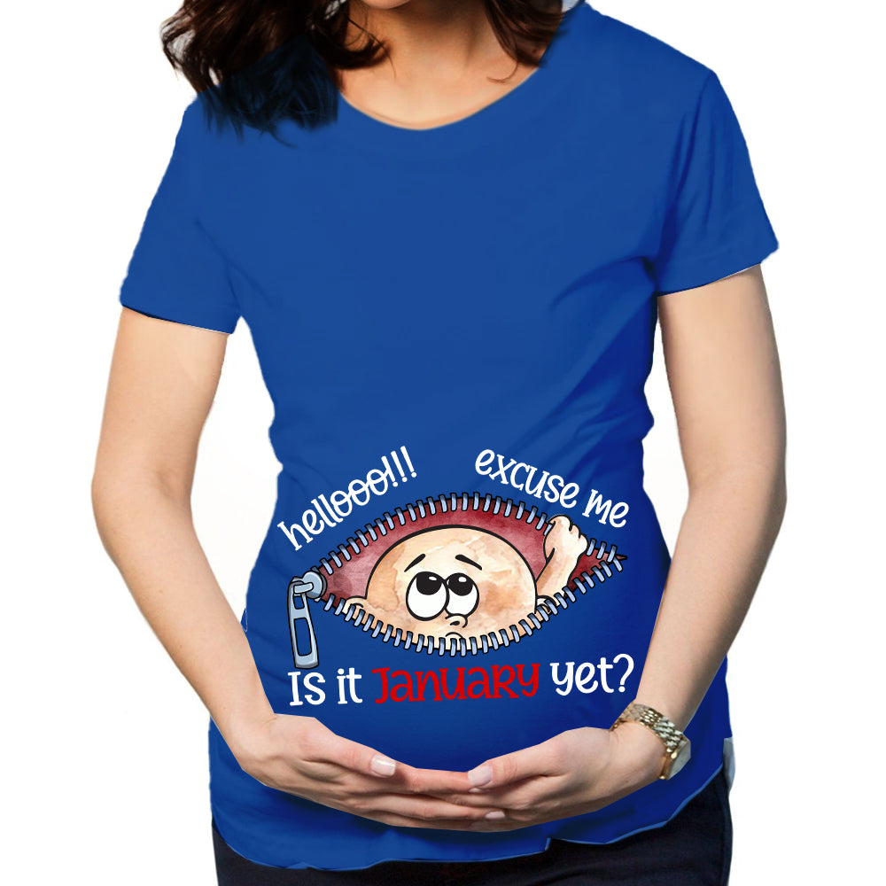 Customizable Months Baby Boy Peeking Bump Black Maternity Shirt