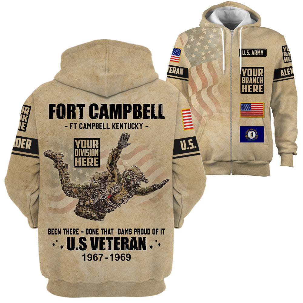 Veteran Custom Shirt Military Base Been There Done That And Damn Proud Of It Personalized All Over Print Gift K1702