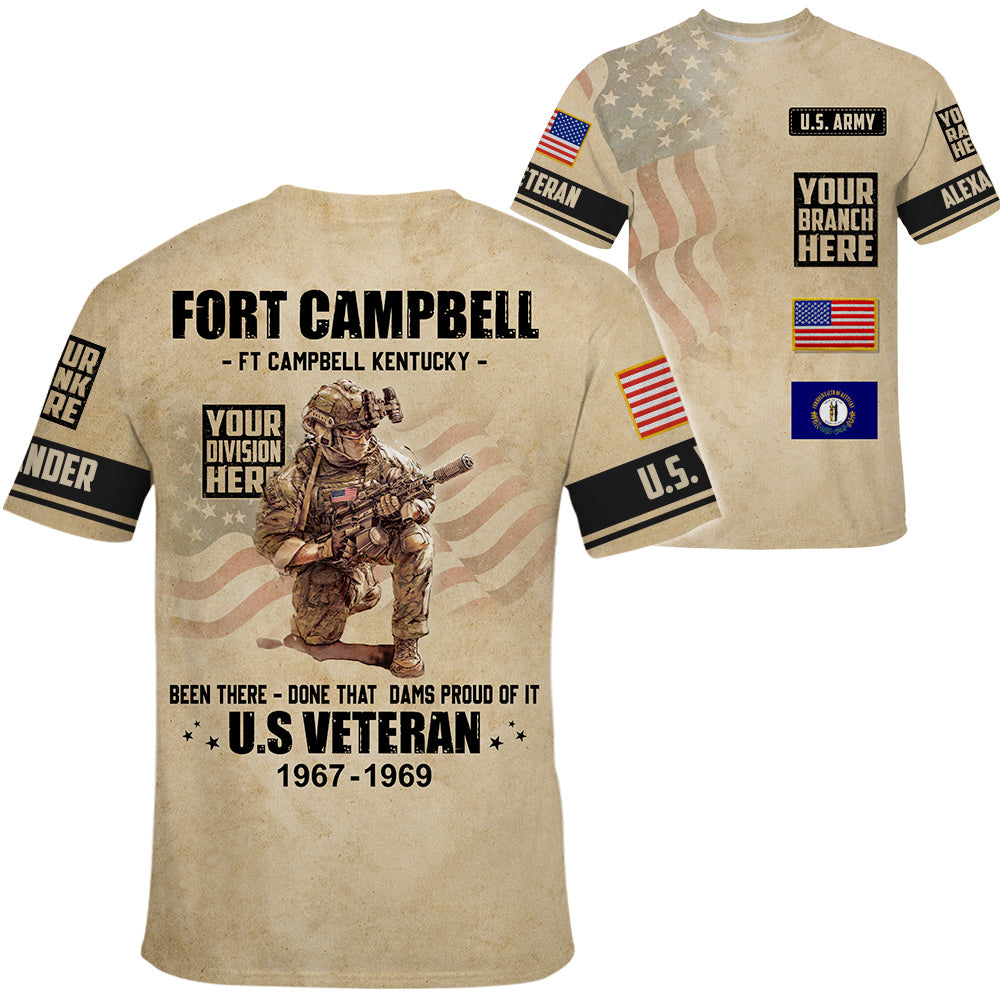 Veteran Custom Shirt Military Base Been There Done That And Damn Proud Of It Personalized All Over Print Gift K1702