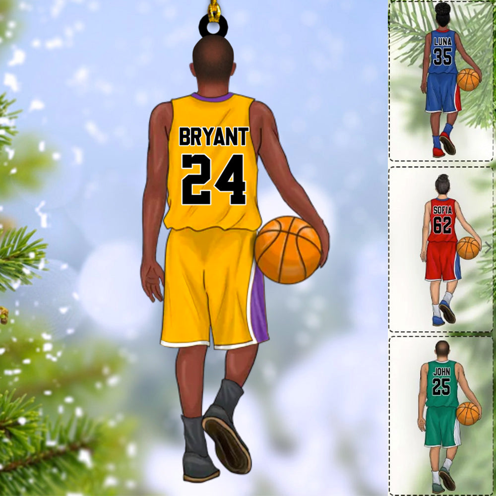 Basketball Player Personalized Ornament Gift For Basketball Lovers - Custom Christmas Gifts For Basketball Player