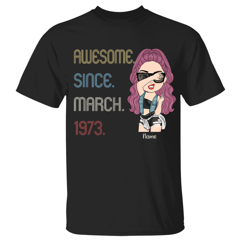 Awesome Since Custom Shirt Birthday Gift For Women - Sassy Since Birthday Shirt
