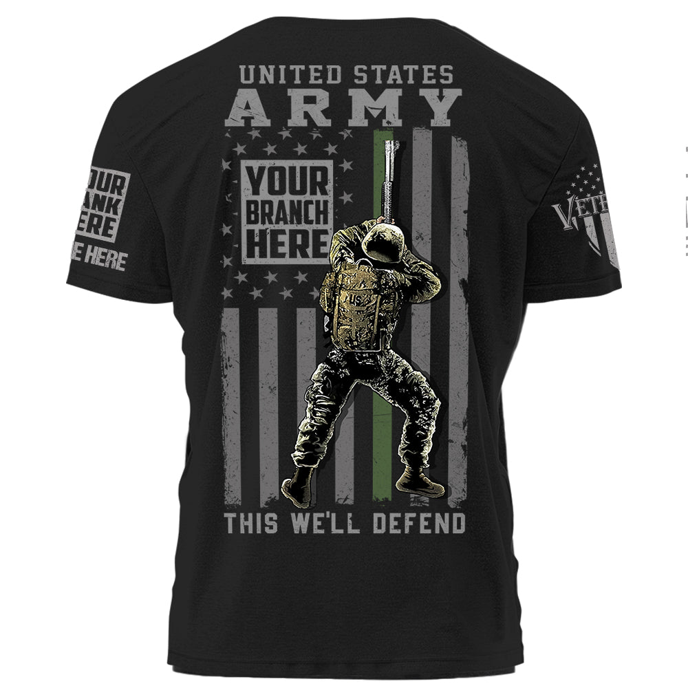 US Military Custom Shirt For Veteran Available All Branches K1702