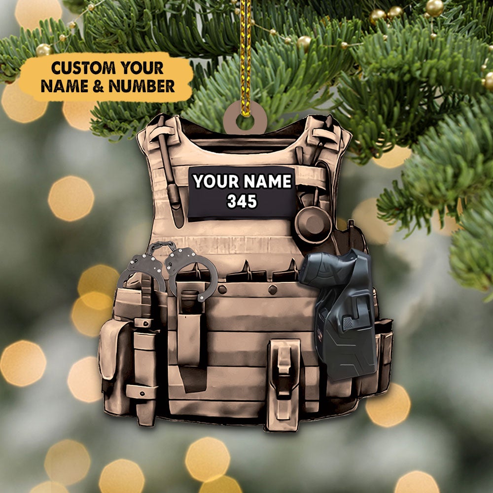 Police Bulletproof Personalized Ornament Gifts For Police Policeman A Festival Gift