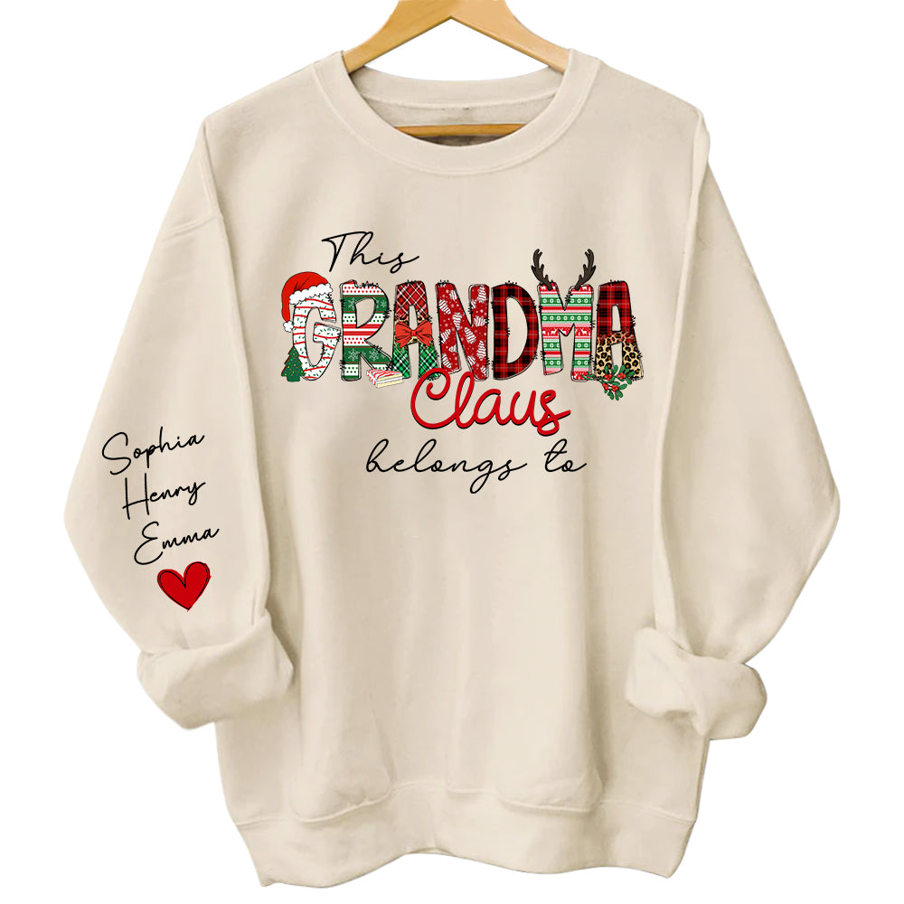 Sweater Sleeve This Grandma Claus Belongs To - Family Best Gifts For Christmas