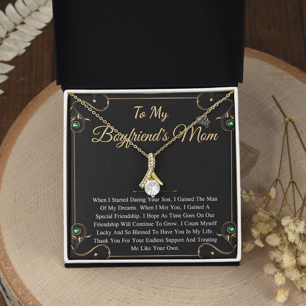 To My Boyfriend's Mom Alluring Beauty Necklace, Gift for Boyfriend