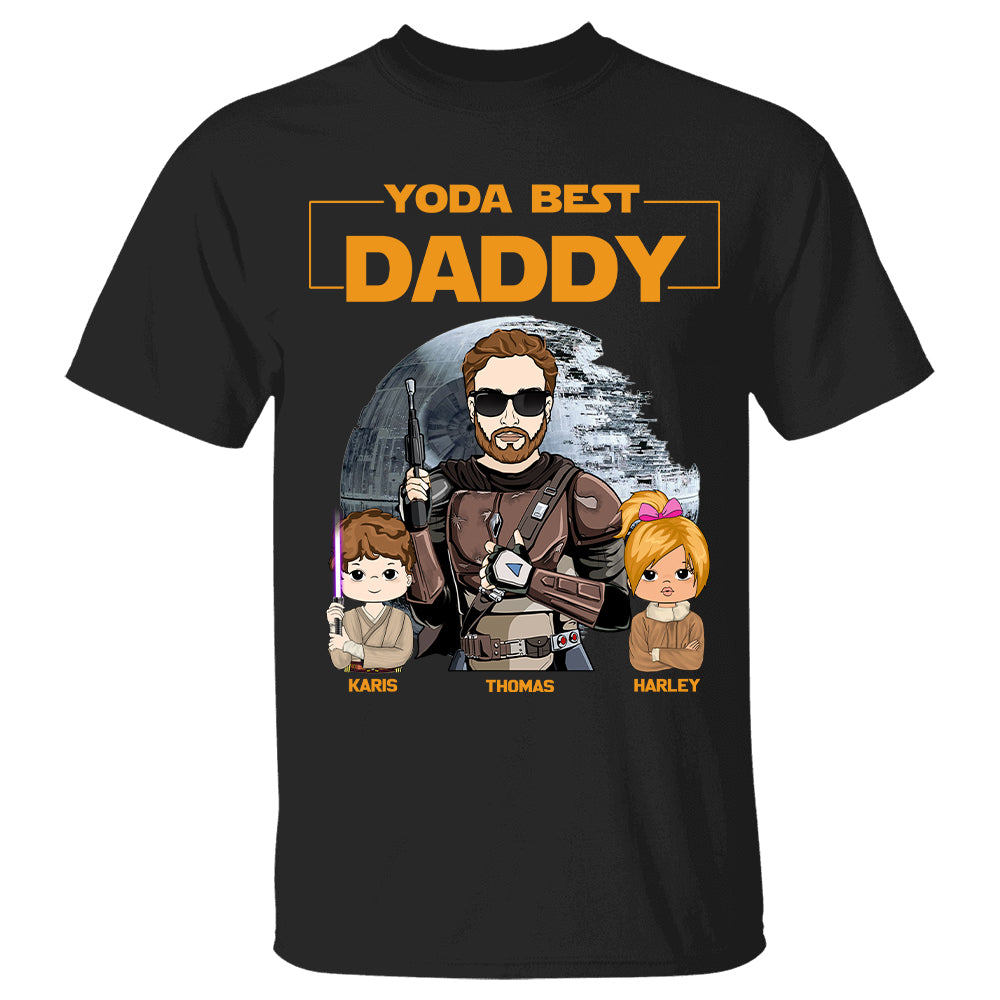 Yoda Best Dad - Personalized Shirt Custom Nickname With Kids Gift For Dad
