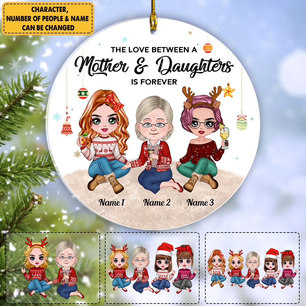 The Love Between A Mother & Daughter Personalized Ornament Gift For Mother Daughter