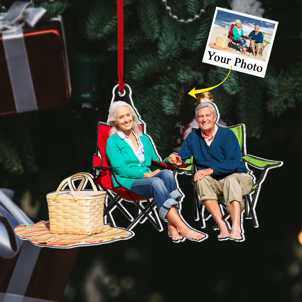 Custom Photo Acrylic Ornament Gift For Old Couple