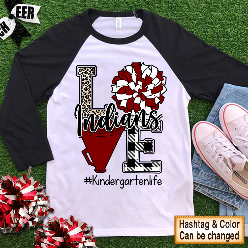 Personalized Shirt Love School Indians Teacher Life Sport Shirt For Teacher H2511