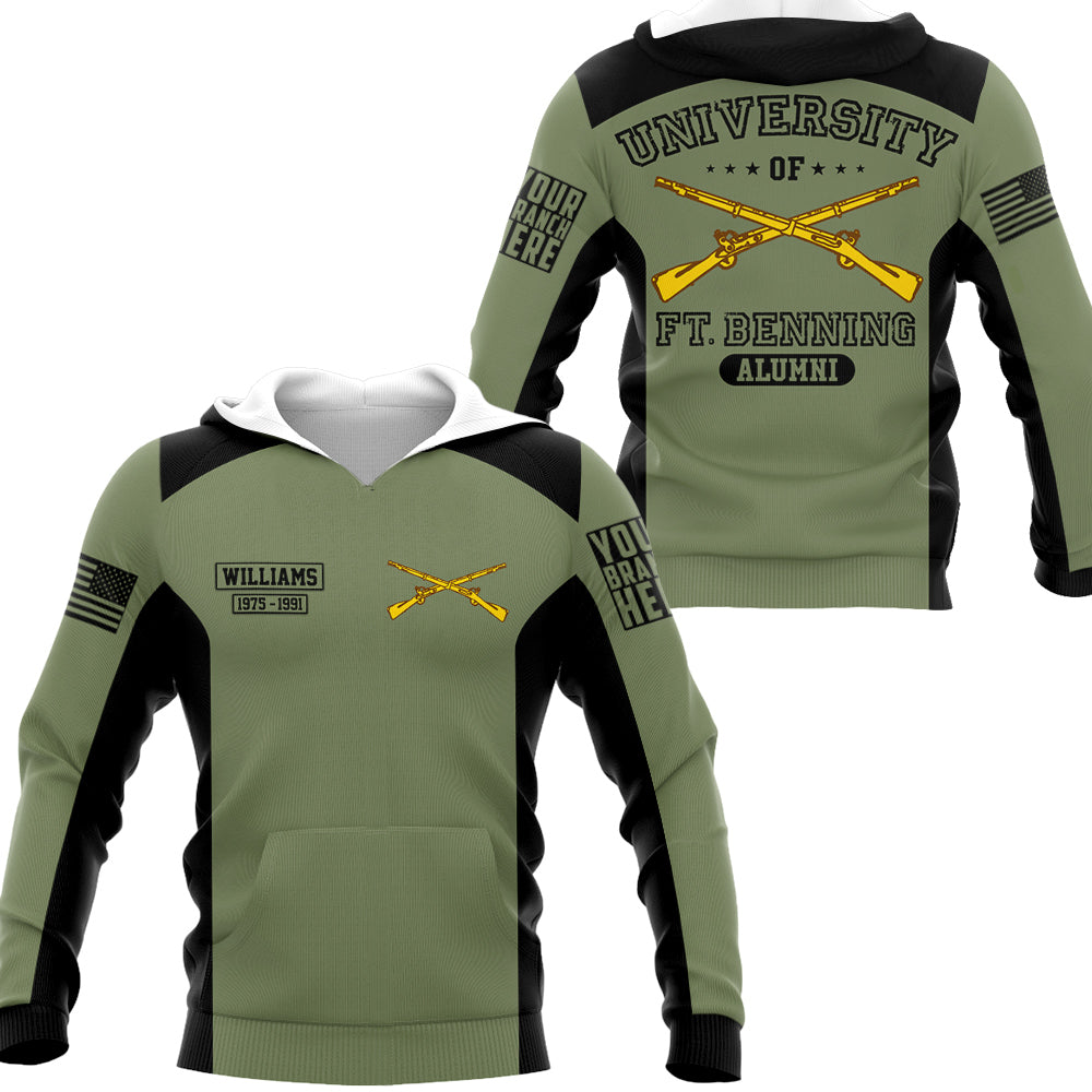 University Of Military School Personalized All Over Print Shirt Grunt Style Design For Veteran H2511
