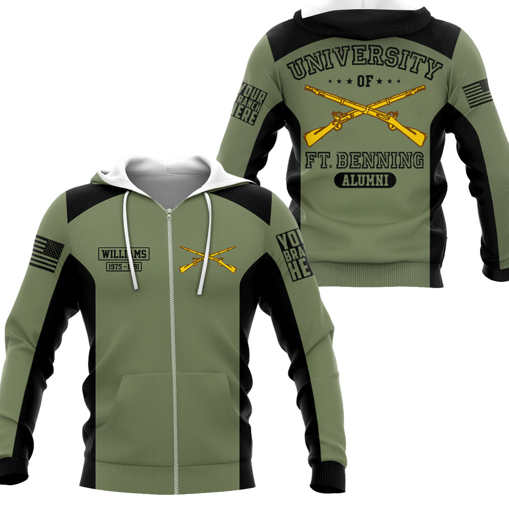 University Of Military School Personalized All Over Print Shirt Grunt Style Design For Veteran H2511