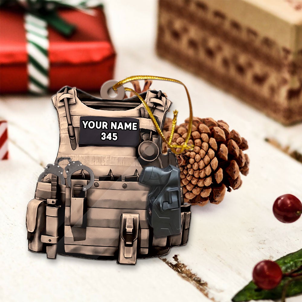 Police Bulletproof Personalized Ornament Gifts For Police Policeman A Festival Gift