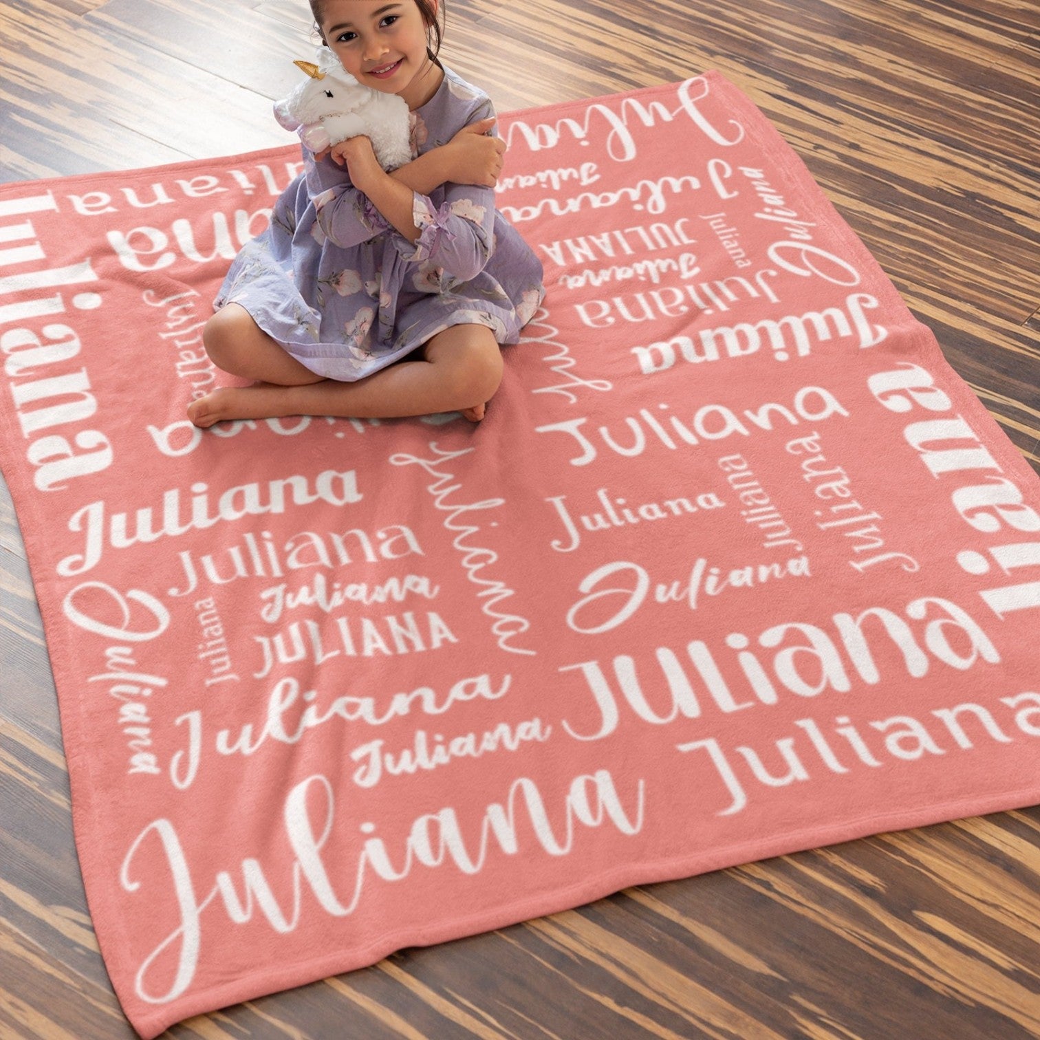 Custom Blanket Gift For Kids - Personalized Gifts For Kids - Lovely Kid Blanket - Custom Kid's Name Super Soft Blanket
