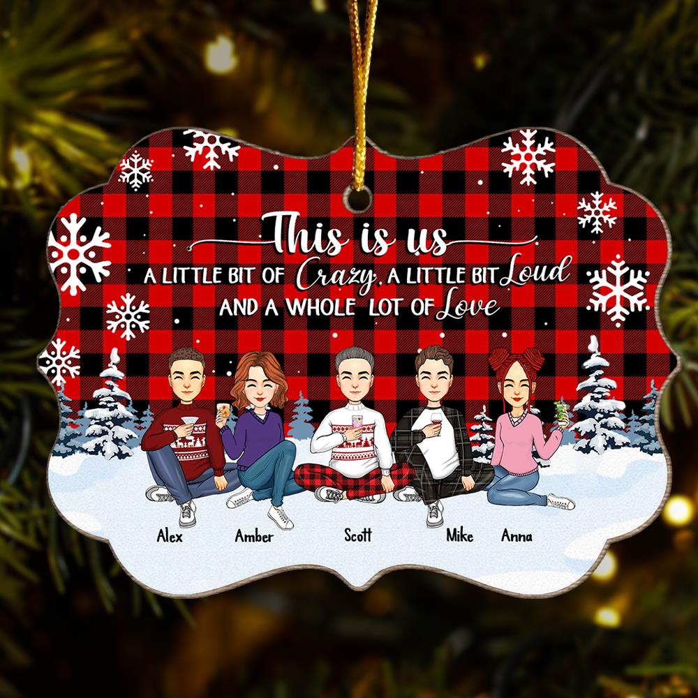 This Is Us Personalized Ornament Gift For Family, Christmas Wooden Gift NA02