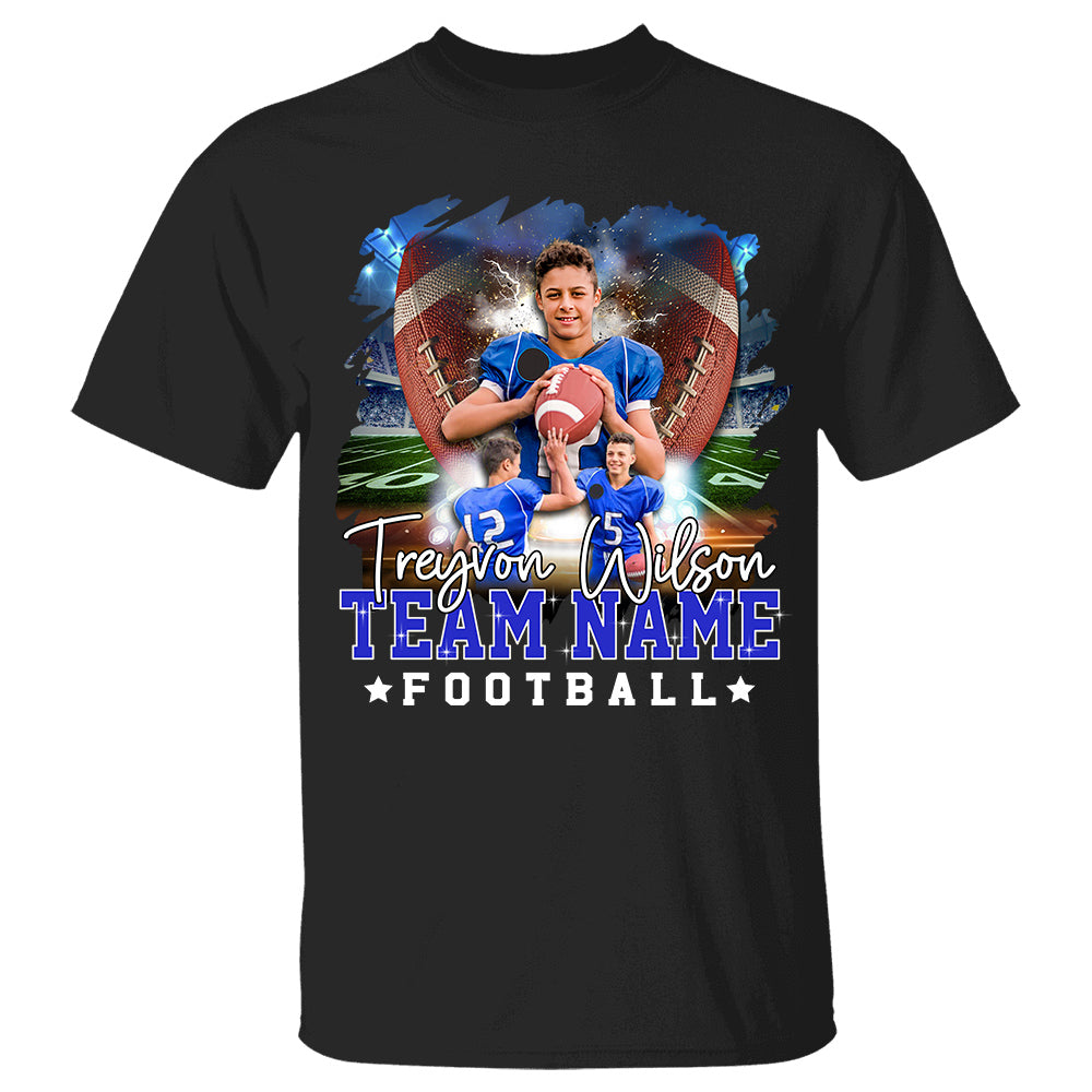 Personalized Name Number School Name Team Name American Football Player Shirt For Football Lover Football Son Mom K1702