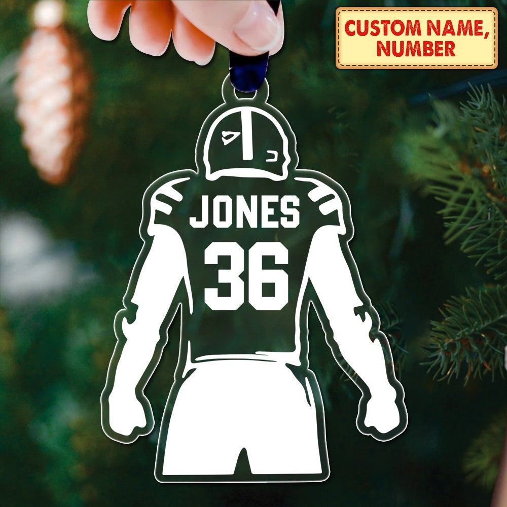 Personalized Ornament Gift For Football Player - Custom Ornaments Gift For Football Lovers - Football Player Ornament