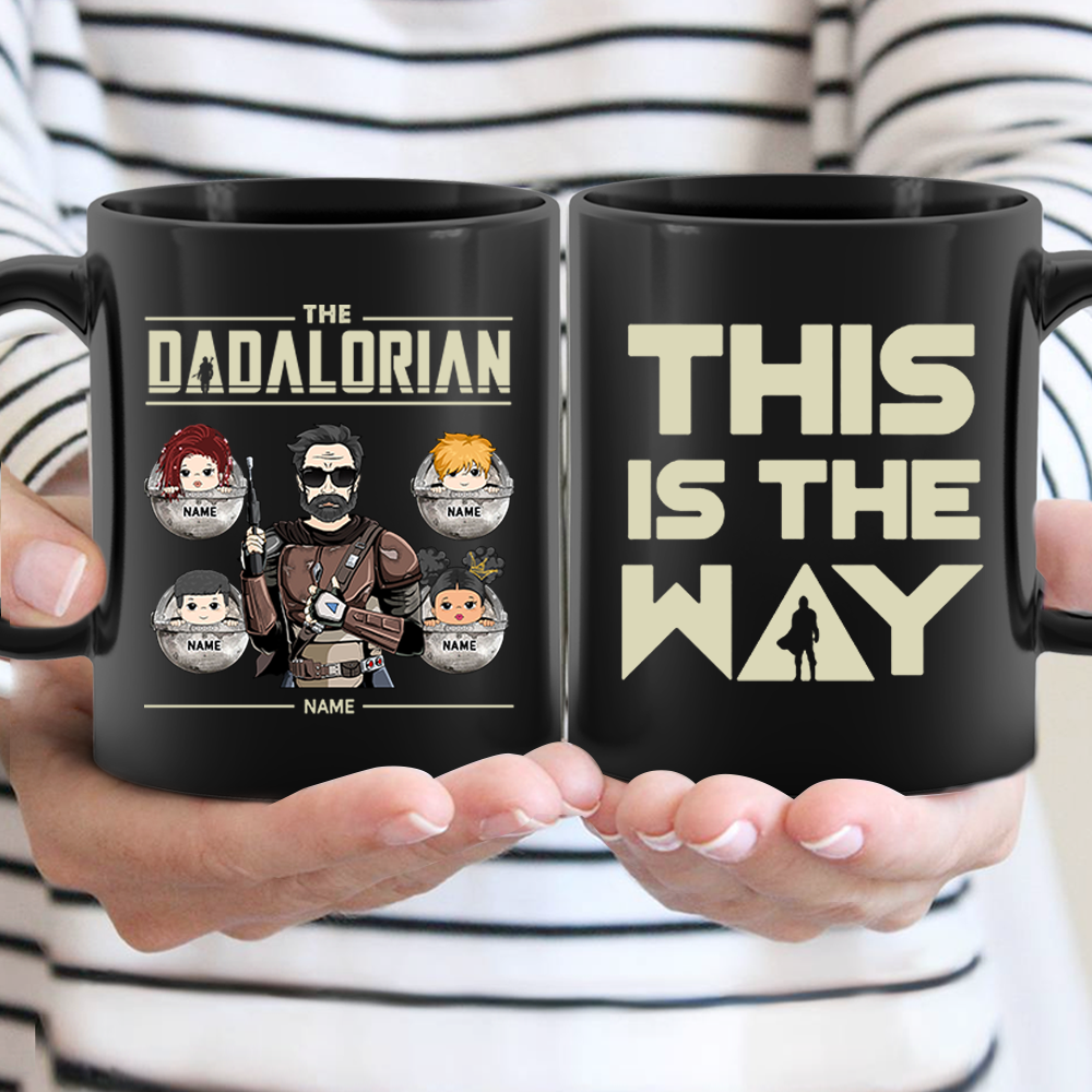 The Dadalorian This Is The Way Black Mug
