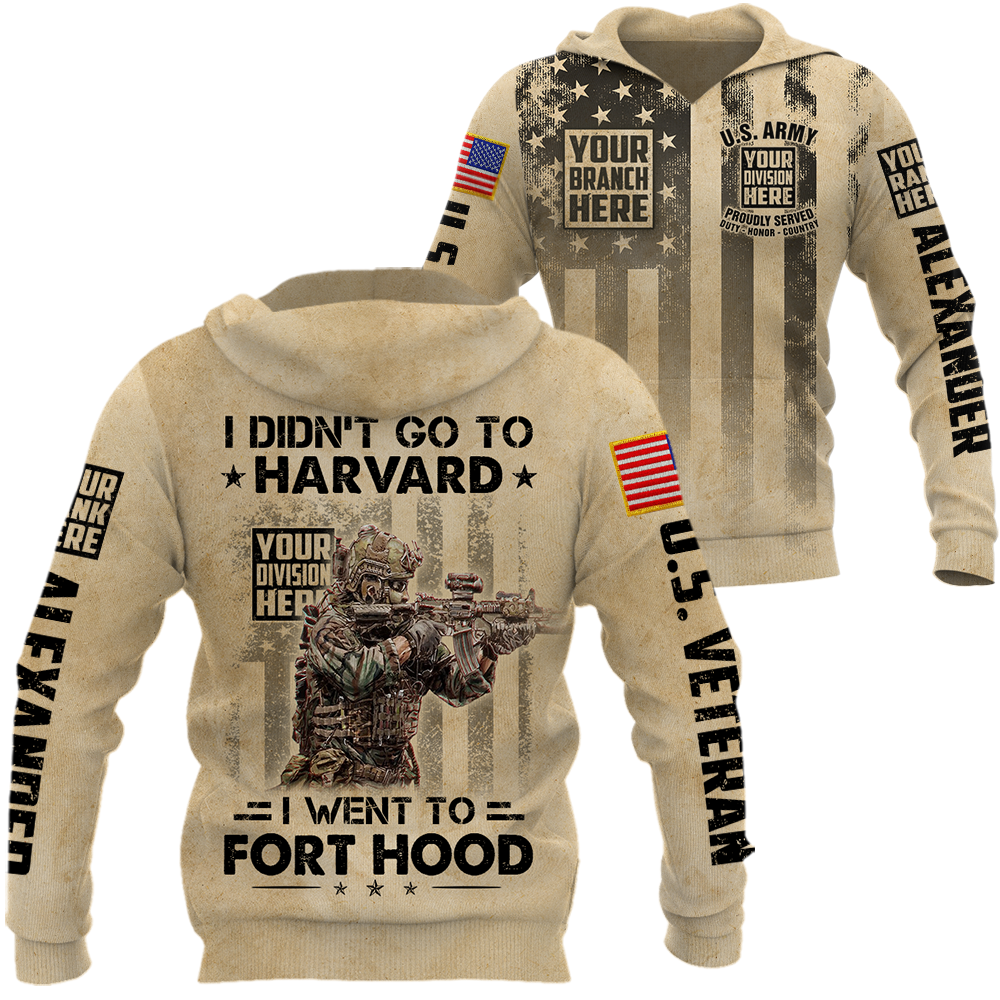 Personalized I Didn't Go To Harvard I Went To Miitary Base Custom Military Base All Over Print Shirt K1702