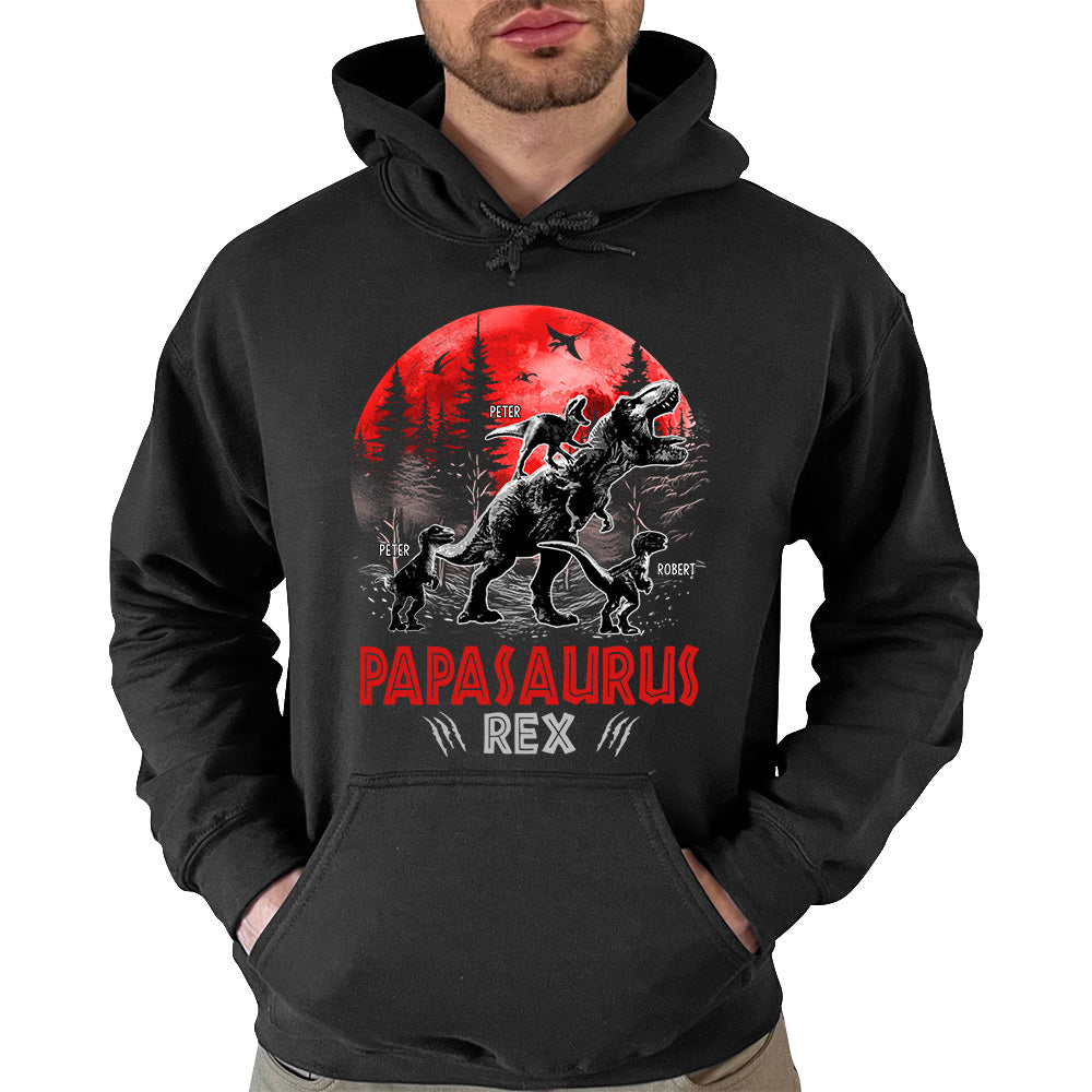 Papasaurus Rex Personalized Shirt Gift For Father's Day K1702