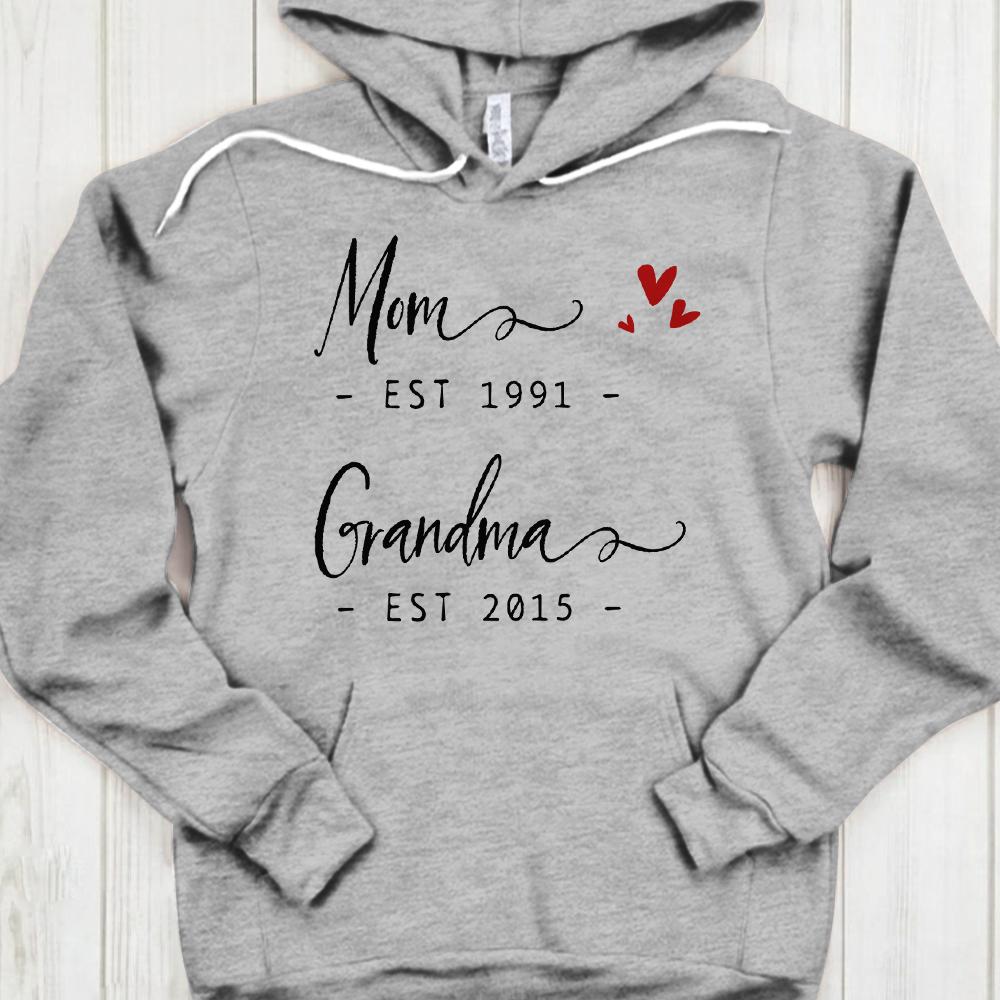 Personalized Mom Est Grandma Est Shirt Shirt Proud Grandma Shirt Gift For Mom Grandma