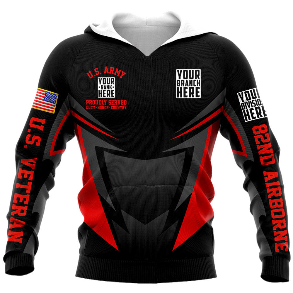 Custom Division Rank Logo All Branches Shirt All Over Print Shirt for Veteran H2511