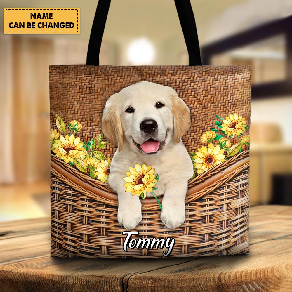 Personalized Golden Retriever Mom Coir Pattern 3D All Over Print Tote Bag For Dog Mom