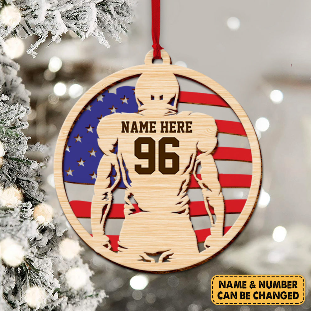 American Football Player Personalized Ornament Gift For Football Player For Football Lovers H2511