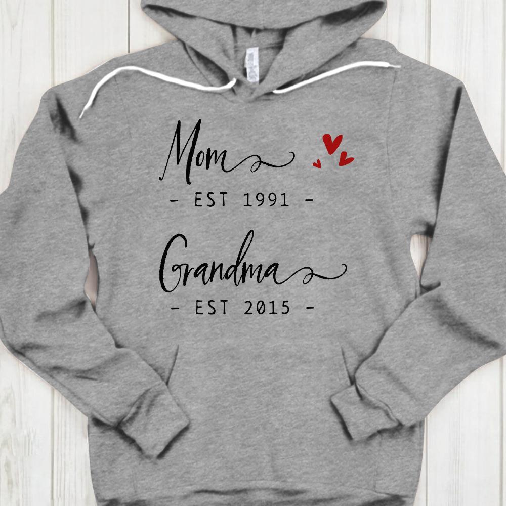Personalized Mom Est Grandma Est Shirt Shirt Proud Grandma Shirt Gift For Mom Grandma