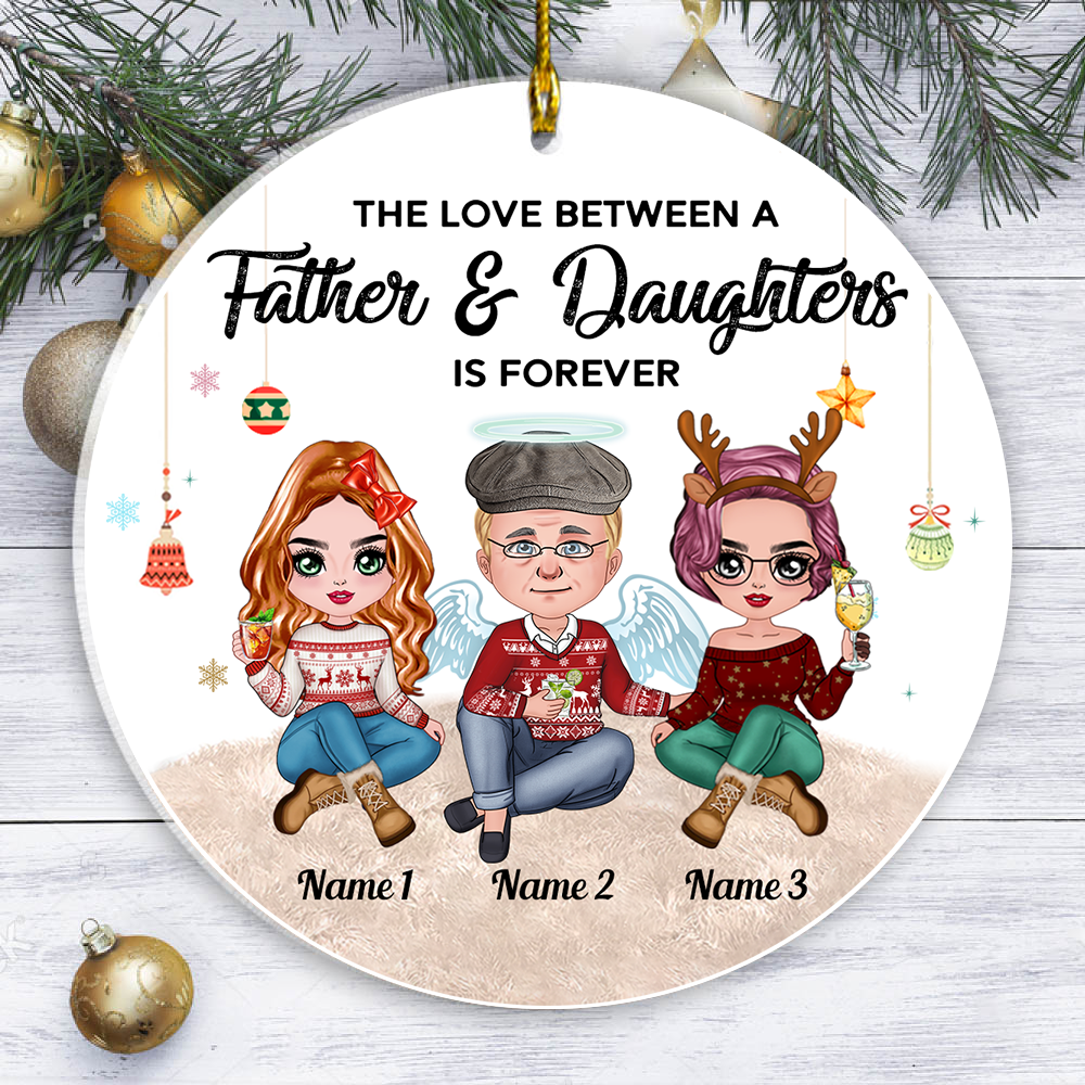 The Love Between A Father & Daughter Personalized Ornament Gifts For Daughter And Father