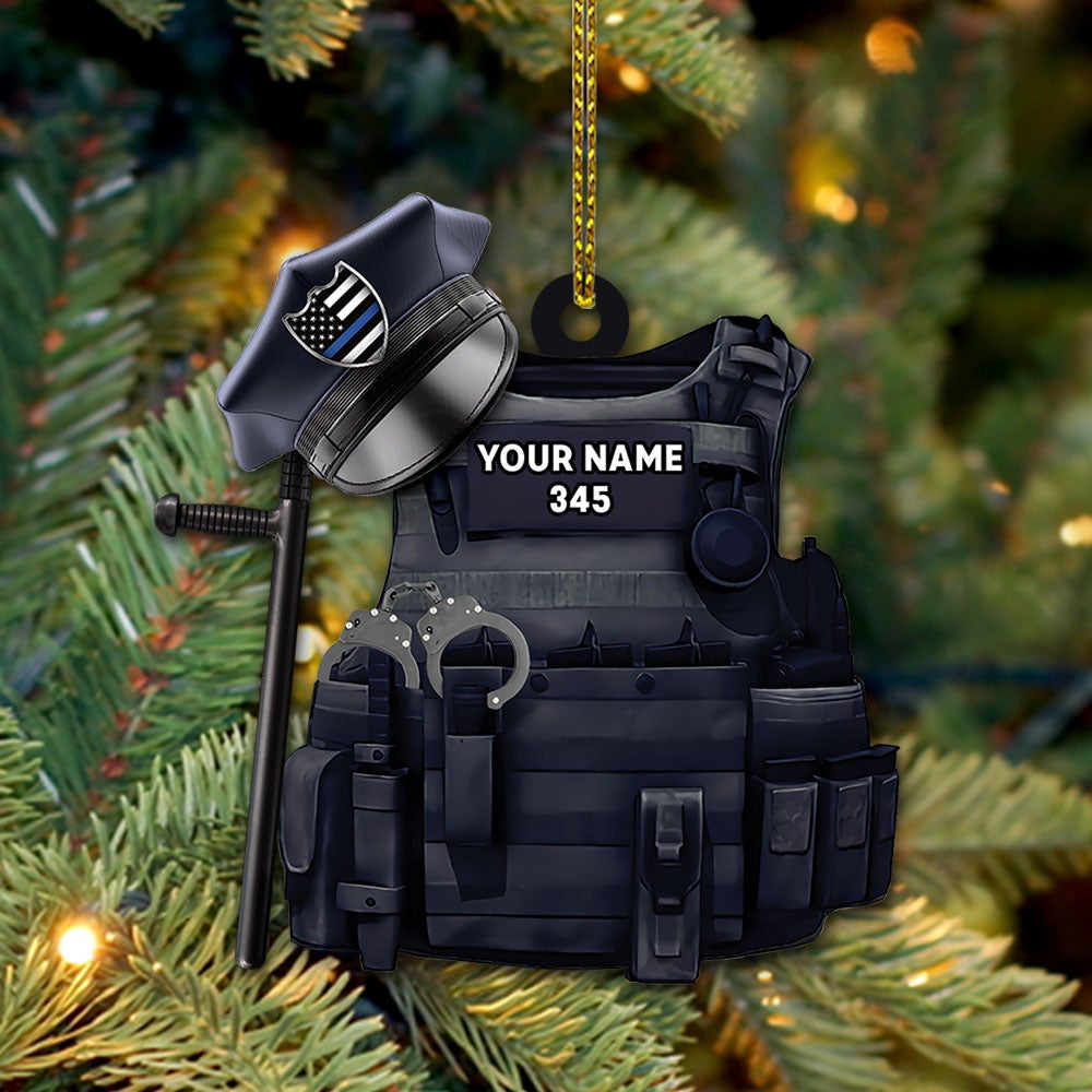 Bulletproof Personalized Ornament Gifts For Police Policeman