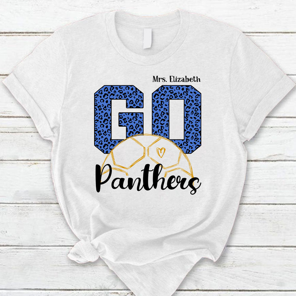 Personalized Go Panthers Mascot Leopard Custom Sport Teacher T-Shirt