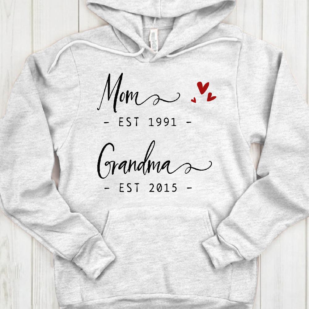 Personalized Mom Est Grandma Est Shirt Shirt Proud Grandma Shirt Gift For Mom Grandma