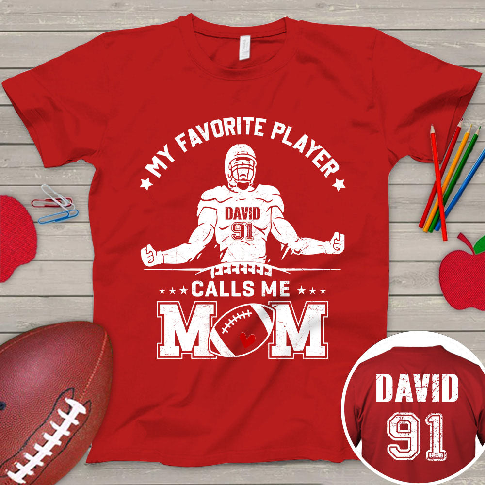 Personalized Baseball Mom My Favorite Player Calls Me Mommy T-Shirt Custom  Tee Family Gift From Classic - TeebyHumans