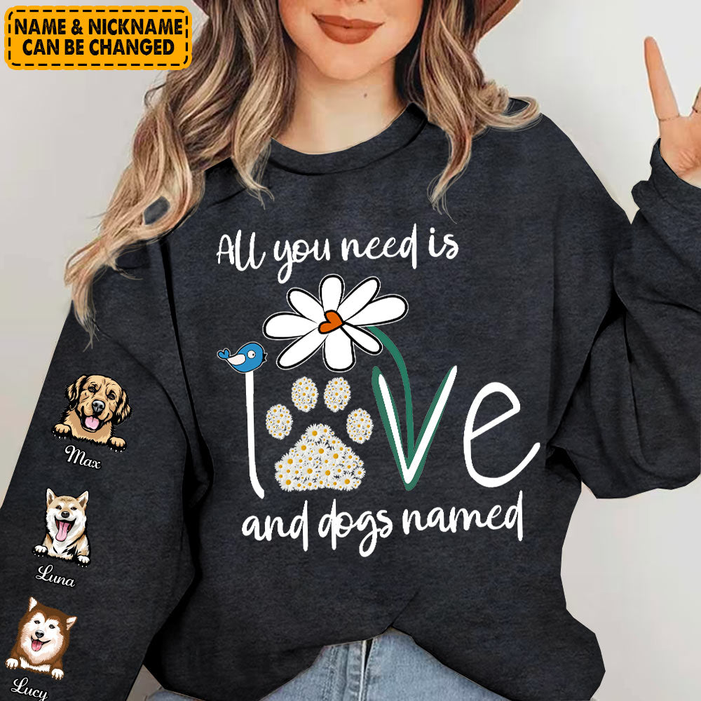 Personalized All You Need Is Love And A Your Dog Named Shirt Funny Dog Mom Shirt For Dog Mom