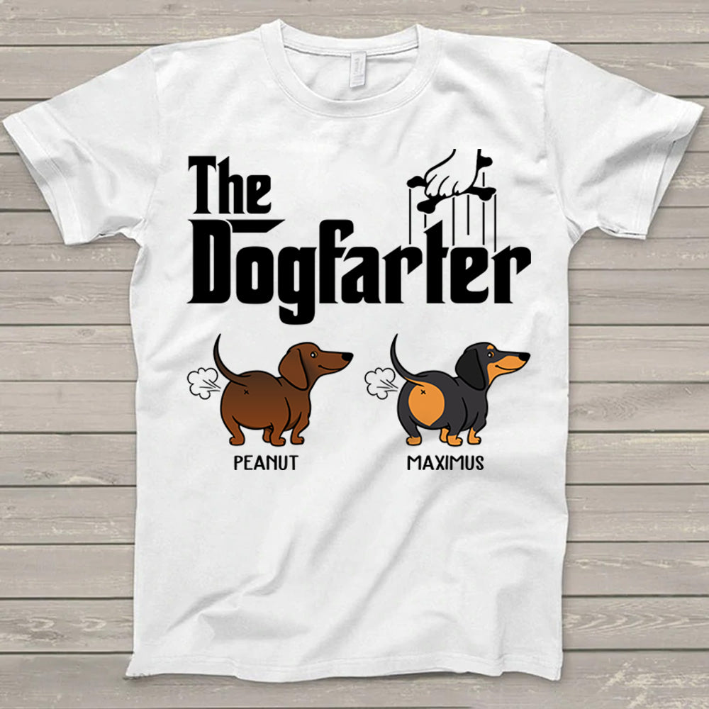Personalized The Dogfarter, Dachshund Funny T-Shirt Gift For Dachshund Dad