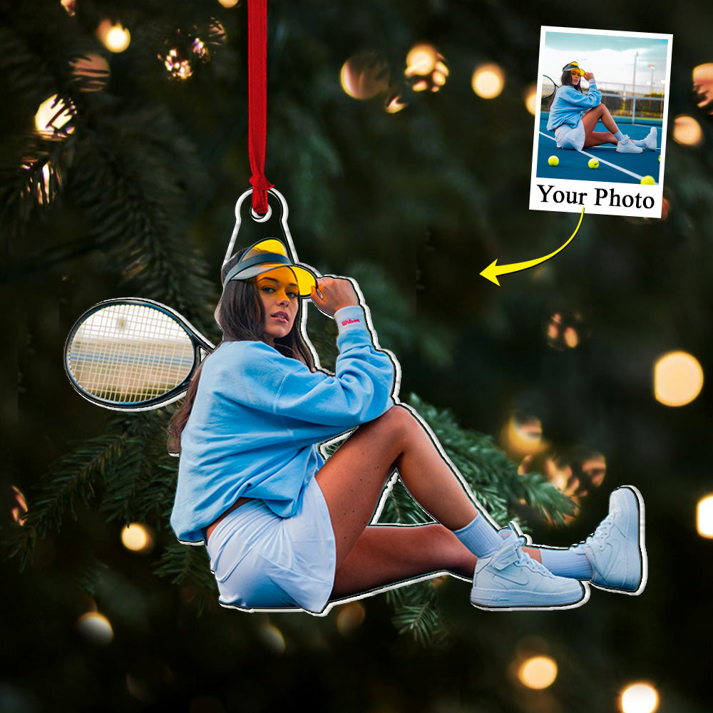 Custom Photo Tennis Player Acrylic Ornament Gift For Tennis Lovers