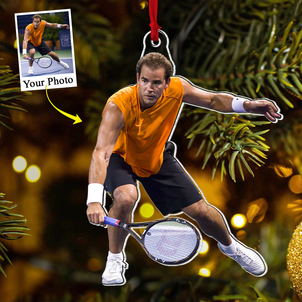 Custom Photo Tennis Player Acrylic Ornament Gift For Tennis Lovers